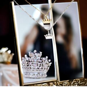 flat crown pendent - silver