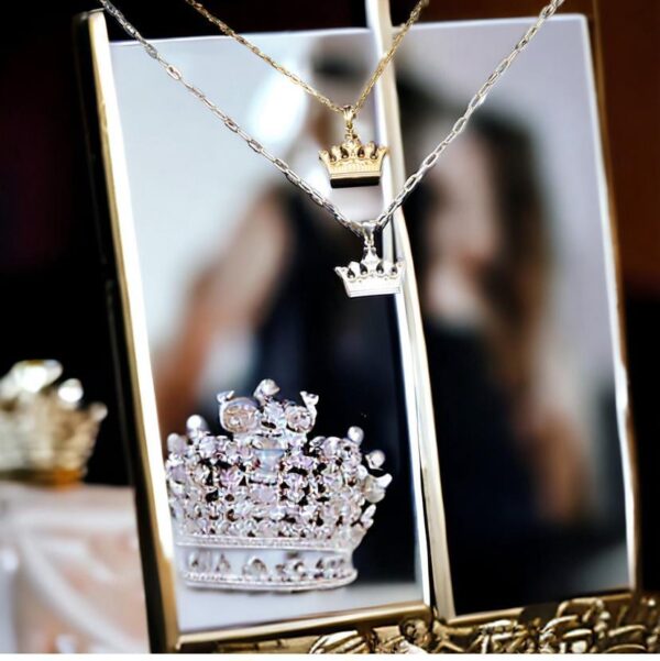 flat crown pendent - silver