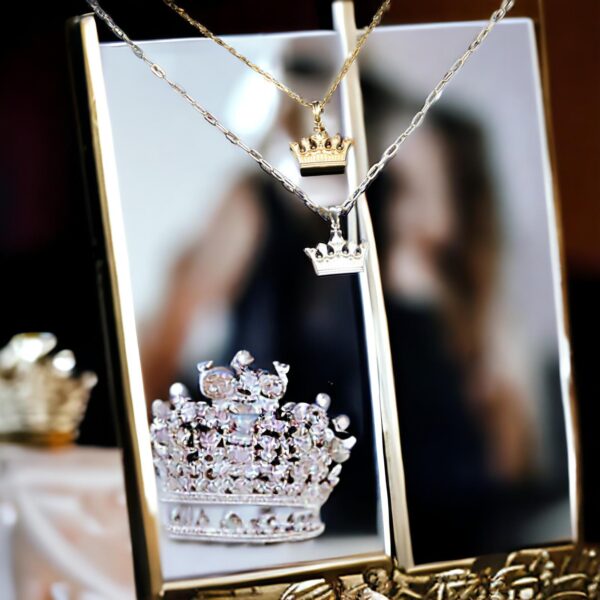 Flat Crown Pendant - Silver - Image 4